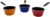 IMUSA USA Nonstick Multi Mini Sauce Pan with Silicone Handle Varies, You May Receive Red, Orange, Blue Color (Pack of 1)