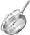12 inch Tri-Ply Stainless Steel Frying Pan with LID,PFOA&PTFE Free Skillets,Chef’s Pans,Dishwasher and Oven Safe Cookware, Works on Induction,Ceramic and Gas Cooktops