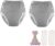 Unisex Reusable Adult Cloth Diaper,Cotton Washable Incontinence Diaper Pants,Adjustable Incontinence Pocket Diaper with Snaps Disabled,Elderly,Incontinent Patients(2 Pack)(Gray,XXL)