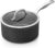 Duxtop Nonstick Master Saucepans 3 Quart Hard Anodized Sauce Pan with Lid, Aluminum Cooking Pot PFAS-Free, Oven Safe to 500°F, Black