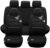 9PCS Full Set Car Seat Covers, Automotive Front and Rear Split Bench Protector Cover Set, Light Breathable Durable Washable, Airbag Compatible, Universal for SUV, Truck, RV, Van, Sedan