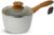 SALFORD Forged 2.0 Quart Nonstick Saucepan with Induction Base & Glass Lid – Multipurpose Aluminum Pot with Soft Touch Wooden Handle, Ideal for Boiling, Simmering, Sauces – PFOA Free