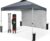 CROWN SHADES 10×10 Pop Up Canopy with 1 Side Wall – Beach Tent with One Push Setup – Outdoor Sun Shade for Events, Parties, Camping – Gazebo with STO-N-Go Cover Bag (Grid Grey)
