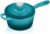 Enameled Cast Iron Sauce Pan with Lid, Leonyo 1 Quart Saucepan with Lid, Small Enamel Cast Iron Dutch Oven Kitchen Cookware for All Cooktops Making Pasta Sauce, Soup, Milk – Up to 500°F & Lake Green
