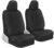Sheepskin Car Seat Covers, 2-Pack Faux Fur, Front Seats Only, Cute Automotive Seat Covers For Cars (Black)