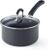 Cook N Home Professional Hard Anodized Nonstick Saucepan with Lid, 2.5-Quart, Black