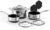 HexClad Hybrid Nonstick 6-Piece Pot Set with 2 Silicone Trivets, 2, 3, and 8-Quart Pots with Tempered Glass Lids, Stay-Cool Handles, Dishwasher-Friendly, Induction Ready, Compatible with All Cooktops