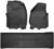 Husky Liners Weatherbeater Floor Mats | Fits 2012-2016 Ford F-250/F-350 Crew Cab with Drivers Side Foor Rest & Without Manual Transfer Case Shifter | Front & 2nd Row, 3-pc Black – 99711