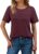 AUTOMET Women’s Summer Short Sleeve Shirts Trendy T-Shirts Dressy Casual Blouses 2025 Crew Neck Tunic Beach Fashion Tops