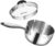 Tri-Ply Whole-Clad Stainless Steel Sauce Pan with Pour Spout,2.5 Quart Small Multipurpose Pasta Pot with Strainer Glass Lid, Saucepan for Cooking with Stay-cool Handle.