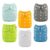 ALVABABY Baby Cloth Diaper 6 Pack with 12 Inserts One Size Cloth Diaper Covers Adjustable Washable Reusable for Baby Girls and Boys