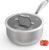 COOKER KING 3 Quart Stainless Steel Saucepan, Nonstick Sauce Pan, Ceramic Suce Pot with Tempered Glass Lid, Induction Pot Compatible with All Cooktops, Dishwasher & Oven Safe(PFOS, PFOA Free)