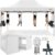 COBIZI 10×15 Heavy Duty Pop up Canopy Tent with 4 sidewalls Commercial Outdoor Canopy Wedding Party Tents for Wedding All Season Wind & Waterproof Gazebo with Carry Bag, White(Frame Thickened)