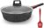 11 Inch/5Qt Nonstick Deep Frying Pan with Lid, Non Stick Skillet with Removable Handle, Aluminum Sauté Pan Compatible with All Stovetops, Dishwasher& Oven Safe (Black)