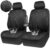 CAR PASS Waterproof Car seat Covers Front Seats Covers Neoprene Wetsuit, All-Weather Non-Slip Durable, Universal Fit for SUV Sedans Trucks Vans Automotive, Armrest Airbag Compatible, Emboss 2 Black