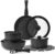 15Pcs Pots and Pans Set Non Stick, Cookware Sets with Detachable Handle, Nonstick RV Kitchen Cooking Tools Removable Handles, Oven Safe, Induction Fast, Stackable Induction Cookware,Black