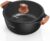 Nonstick Stock Pot,6.5 Qt Elegant Aluminum Ceramic Casserole with Pour Spout Lid, Induction Bottom
