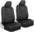 BDK Black Leopard Car Seat Covers for Front Seats, Animal Print Front Seat Cover Set with Matching Headrest, Sideless Design for Easy Installation, Fits Most Car Truck Van and SUV, (Pack of 2)
