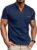 Aulemen Men’s Henley Shirts Short Sleeve Casual Lightweight Slim Fit Basic Button T-Shirt with Pocket