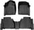 SMARTLINER Custom Fit Floor Mats 2 Row Liner Set Black for 2008-2011 Toyota Sequoia with Bench Seats