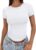 Trendy Queen Womens Basic T Shirts Summer Tops 2025 Crop Short Sleeve Slim Fit Tee Cute Gym Workout Clothes