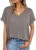AUTOMET Women’s Oversized V Neck Tshirts Casual Basic Short Sleeve Summer Tops Loose Fit 2025 Plain Tee Shirts