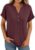 AUTOMET Women’s Short Sleeve Shirts Henley Dressy Casual Summer Tops 2025 Trendy Blouses Cute T-Shirts Outfits Clothes