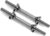 Yes4All Pair of Threaded Dumbbell Handles 14/16/18/24 inch, Chrome/Rubber Grip, Fit 1” Plates, Weight Bar Connector