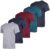 Real Essentials 5 Pack: Men’s V-Neck Dry-Fit Moisture Wicking Active Athletic Tech Performance T-Shirt