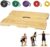 Wood Fitness Board with 5 Resistance Bands, Wooden Exercise Platform for Resistance Band Exercises, Home Workout for Stretching, Strength, Flexibility, Home Gym Tool