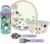 Zak Designs 5-Piece Dinnerware Set, Gabby’s Dollhouse – Durable Plastic & Stainless Steel – Includes Water Bottle, 8-Inch Plate, 6-Inch Bowl, Fork & Spoon – Suitable for Kids Ages 3+