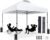 Amada 10x10ft 1-Person Setup Pop Up Canopy Tent – Easy Outdoor Sun Shade for Events, Parties, Camping, Gazebo with Wheel Cover Bag, Beach Tent with 3-Speed Adjustable Height,White