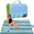K Y KANGYUN Beach Blanket Outdoor Picnic Blankets Mat 80″x60″ Extra Large Waterproof Sand Proof Camping Blanket Lightweight Folding Portable Travel Blanket for Family Park Beach Grass (Blue Line)