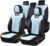 Coverado Car Seat Covers Full Set, Seat Covers for Cars, Front Seat Covers and Back Seat Cover Waterproof Leather Automotive Seat Cover, Universal Car Interior Protectors Cushion for Most Cars