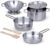 Melissa & Doug Stainless Steel Pots and Pans Pretend Play Kitchen Set for Kids (8 pcs)