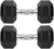 Hex Dumbbells Rubber Coated Cast Iron Hex Black Dumbbell Free Weights for Exercises