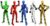 5PCS Assembly Completed T13 Action Figure 3D Printed Multi-Jointed Movable,Lucky 13 Action Figures,Multi-Articular Action Figures,Desktop Decorations,Creative Gifts (5 Colors)