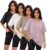 3/4 Pack Oversized Tshirts for Women, Loose Fit Crew Neck Summer Baggy Tops Workout Tees Plus Size T Shirts
