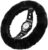 Andalus Australian Sheepskin Wool Steering Wheel Cover for Women & Men – Universal 15 Inch Steering Wheels & Accessories – Eco-Friendly Wheel Cover for Car – Car Accessories (Black)