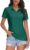 TACVASEN Women’s V-Neck Polo Shirts UPF 50+ Short Sleeve Sun Protection Quick Dry Golf Polos Collared Shirt