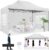 COBIZI 10×15 Pop up Canopy Tent Heavy Duty with 4 Sidewalls, Easy Set-up Commercial Outdoor Party Tent, 100% Waterproof Wedding Tent Gazebo, 3 Height Adjustable with Handbag, White