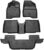 All Weather Rubber Car Floor Mats Compatible with 2011-2014 Ford Explorer Bench Seating,No Fit Bucket Seating,TPE Rubber Full Set Includes 1st 2nd Row Front Floor Mat (for 2011-2014 Ford Explorer)