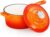 E-far Enameled Cast Iron Sauce Pan, 2 Quart Dutch Oven Saucepan with Lid, Small Sauce Pot for Cooking, Boiling, Healthy & Non Toxic, Induction & Oven Safe, Orange