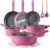 CAROTE Non Stick Pots and Pans Set, Cookware Sets Nonstick, Kitchen Cooking Set with Stay-Cool Handles,with Silicone Tools and Pot Protectors,16 Piece