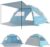 Elegear Beach Tent Sun Shelter with Canopy, 4-5 Person Pop Up Beach Tent, Easy Setup UPF 50+ UV Protection Portable Lightweight Double Silver Coating Beach Cabana Sun Shade Shelter – Sky Blue