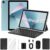 Android Tablet, 10.1 inch Android 14 Tablet 6GB+64GB 1TB Expand, 2 in 1 Tablets with Keyboard, Case, Mouse, Stylus, 1280×800 IPS Touch Screen, 2.0GHz Quad-Core, WiFi, Bluetooth5.0, Dual Camera (Blue)