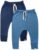 HonestBaby Multipack Honest Pants Joggers Pull on 100% Organic Cotton for Infant Baby and Toddler, Boys, Girls, Unisex