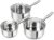 MICHELANGELO Stainless Steel Saucepan Set with Lids 1QT & 2QT & 3QT, Stainless Steel Sauce Pot Set 6pcs, Induction Saucepans, Nonstick Sauce Pan Set, Dishwasher Safe