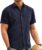 Mens Linen Shirt Classic Button Down Shirt Casual Short Sleeve Blouse Wedding Holiday Summer Tops Lightweight Tee