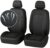 4PCS Cooling Car Seat Covers,Breathable Front Seat Covers with Mesh Construction and Foam Padding,Car Seat Protector to Reduce Back Sweating,Universal Car Interior for Car SUV (Black)